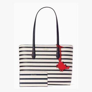 NEW kate spade New York Marlee Set Parisian Navy Multi Tote & Slim Bifold Wallet